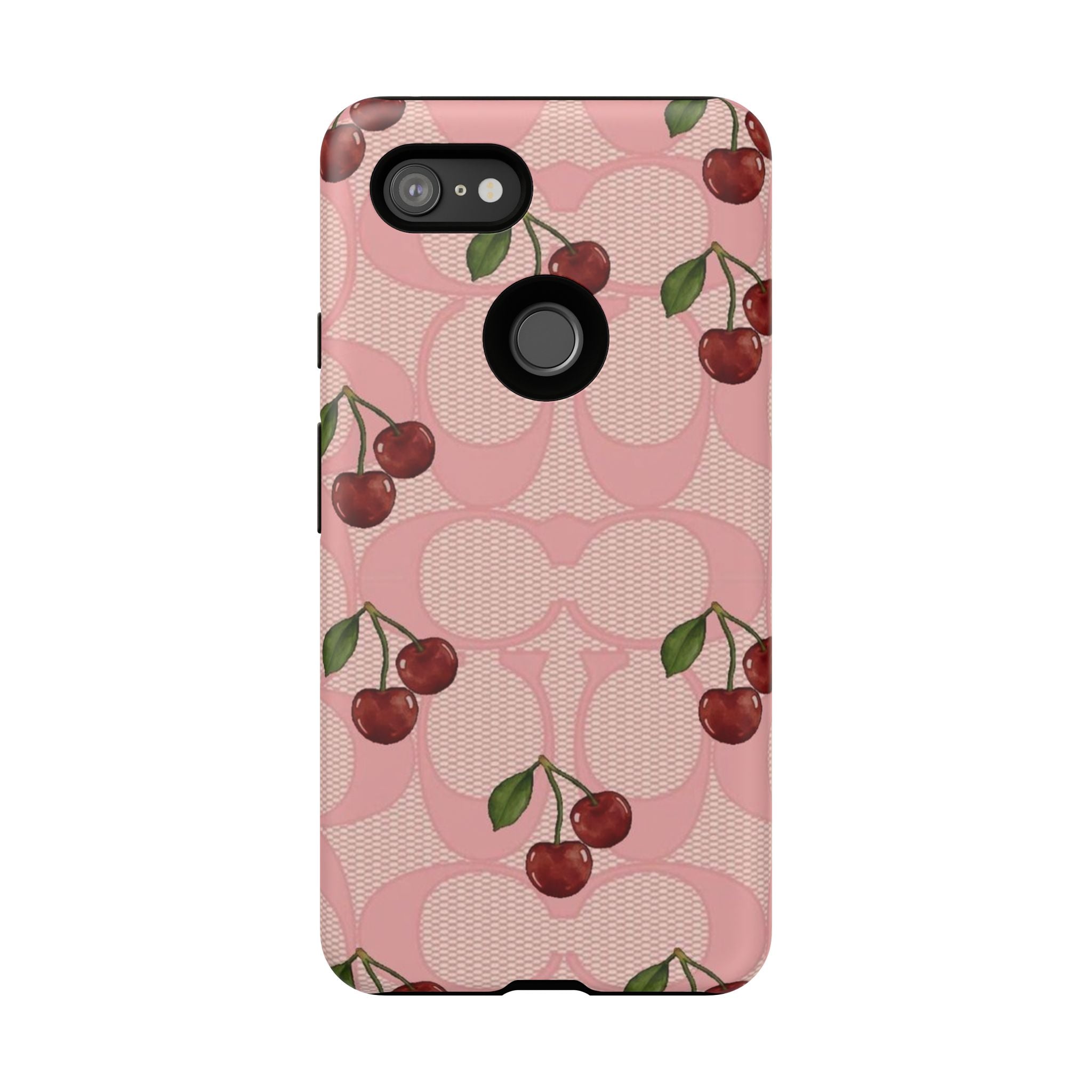 Cherry Pattern Magnetic Clear Impact Case | Phone Cover, Eco-friendly, Gift for Teens, Stylish Protection, Cherry Lovers