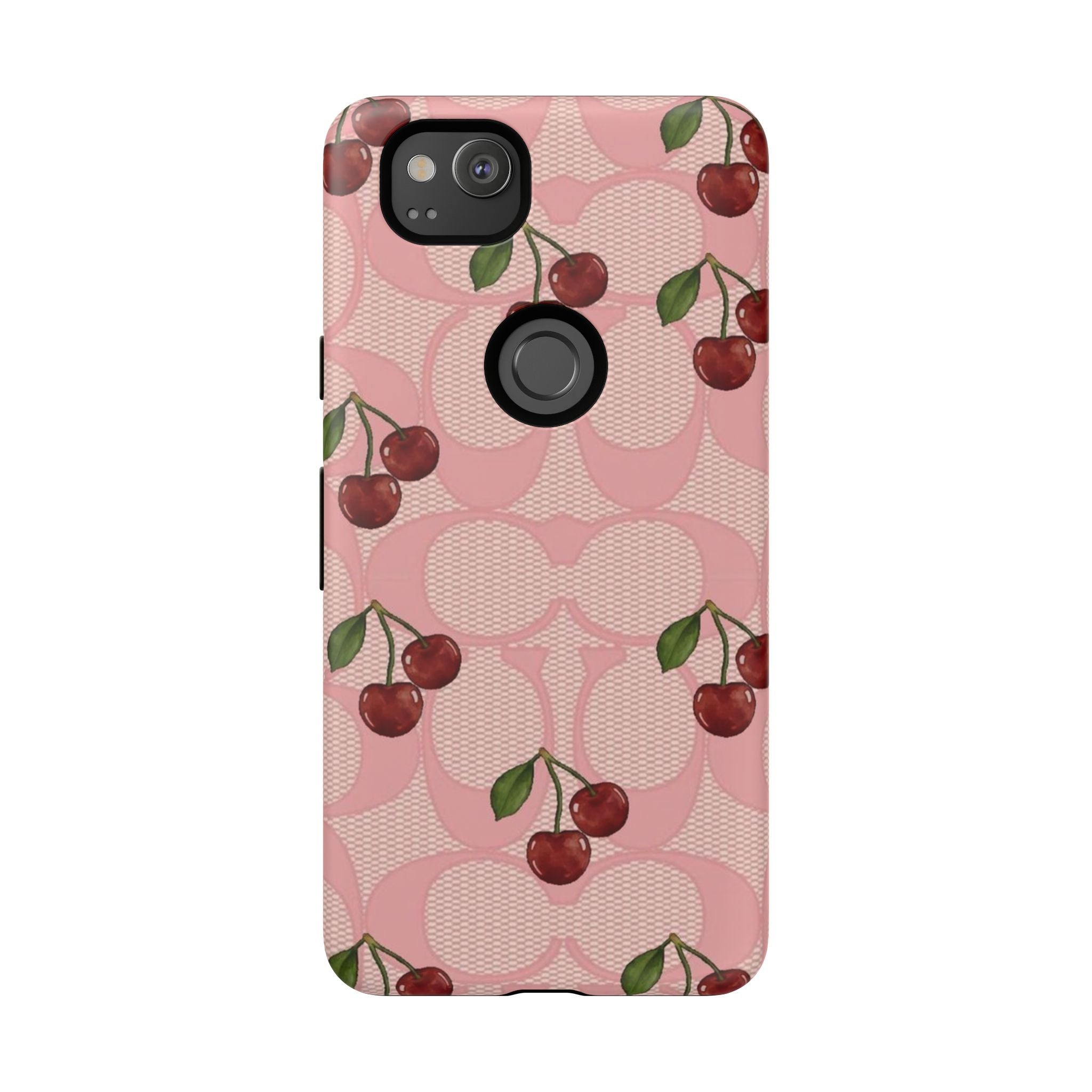 Cherry Pattern Magnetic Clear Impact Case | Phone Cover, Eco-friendly, Gift for Teens, Stylish Protection, Cherry Lovers