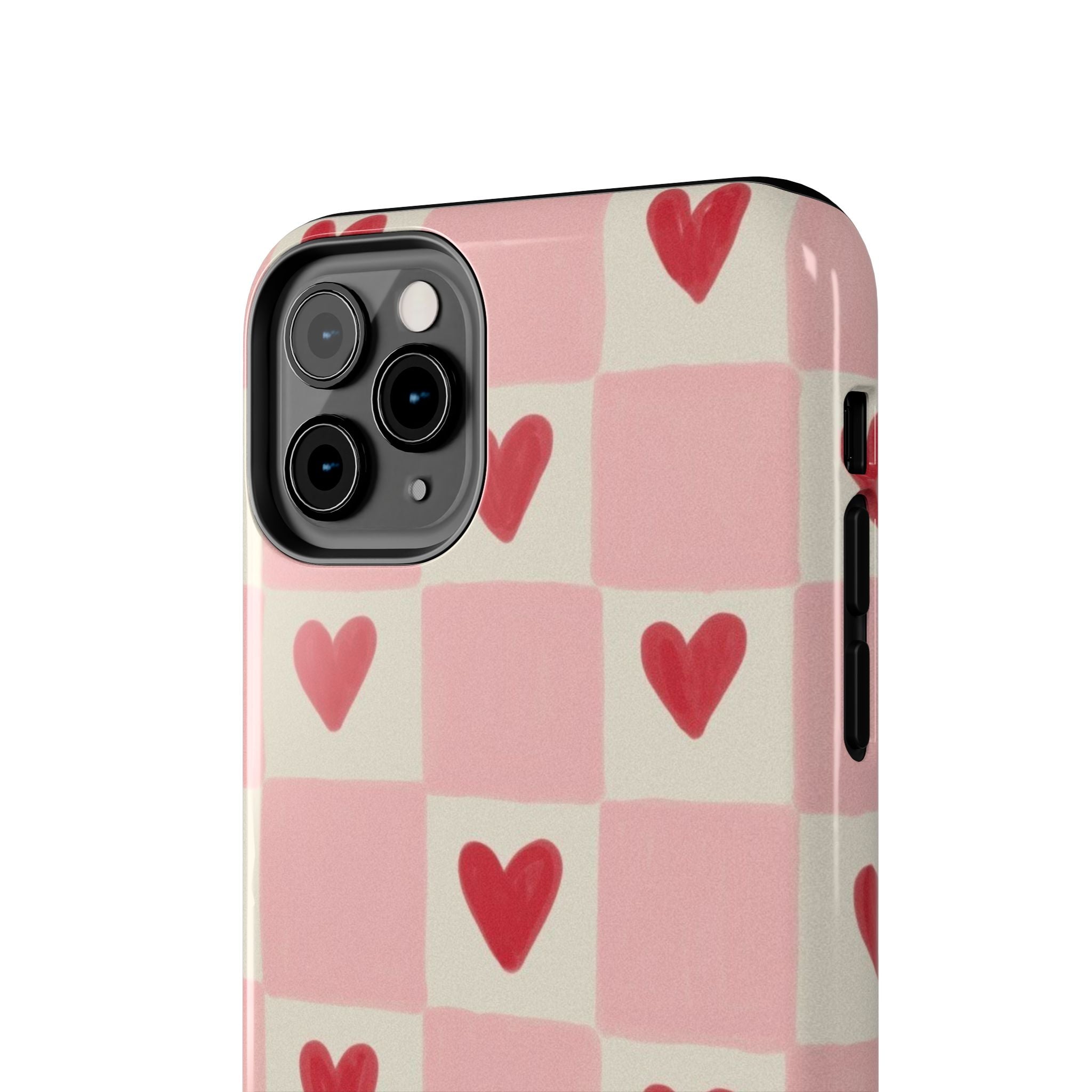 Love-Patterned Tough Phone Case, Heart Design for Essential Protection, Cute Gift for Her, Valentine's Day, Birthday, Everyday Use