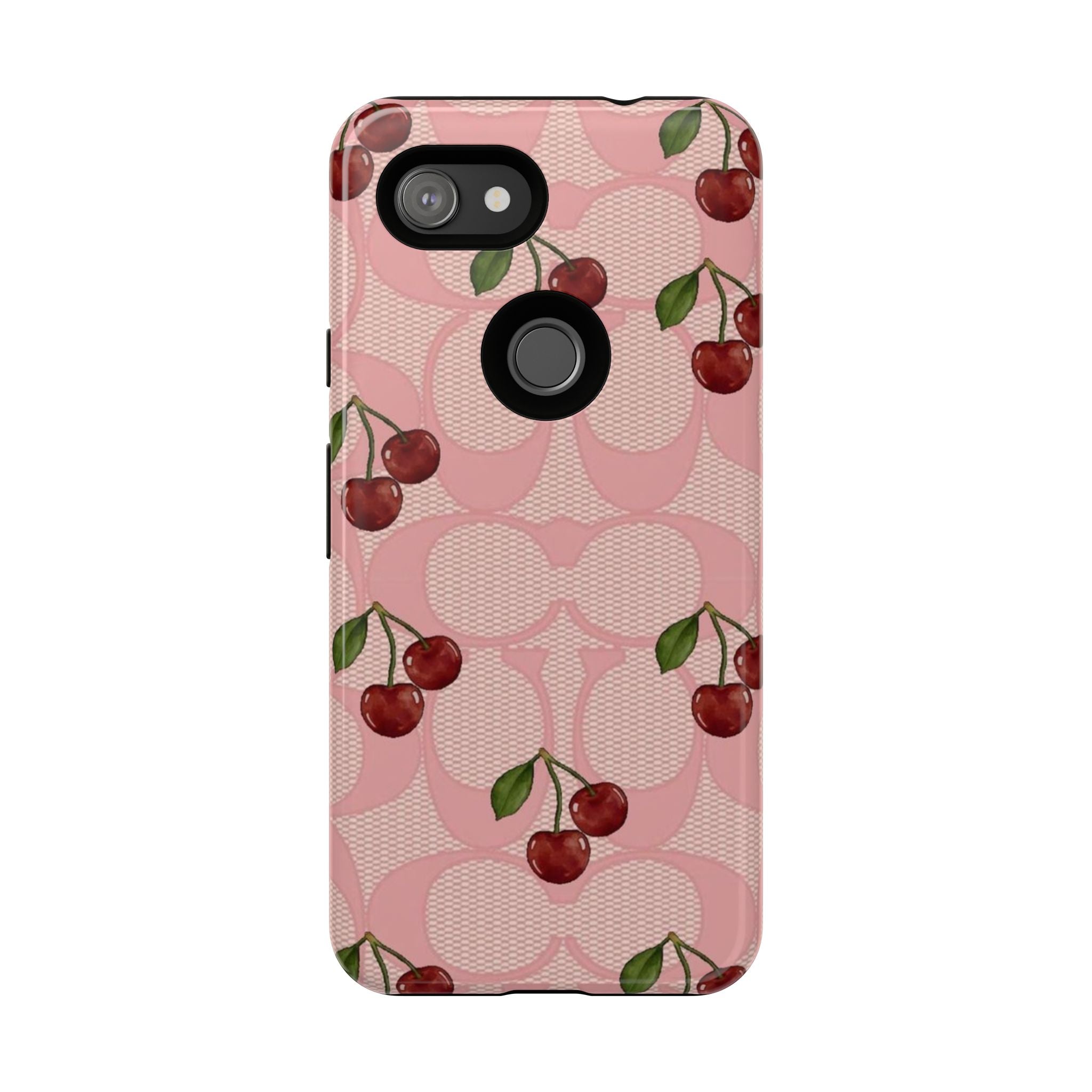 Cherry Pattern Magnetic Clear Impact Case | Phone Cover, Eco-friendly, Gift for Teens, Stylish Protection, Cherry Lovers