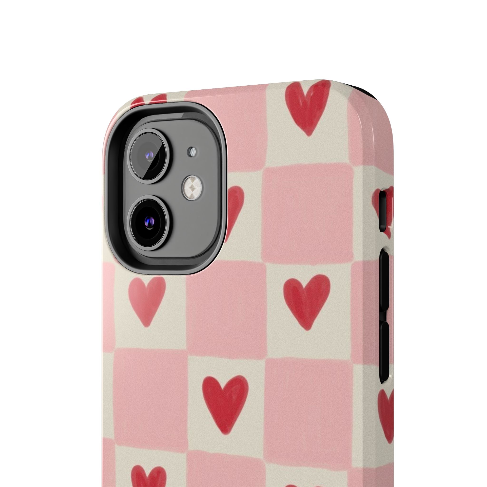 Love-Patterned Tough Phone Case, Heart Design for Essential Protection, Cute Gift for Her, Valentine's Day, Birthday, Everyday Use