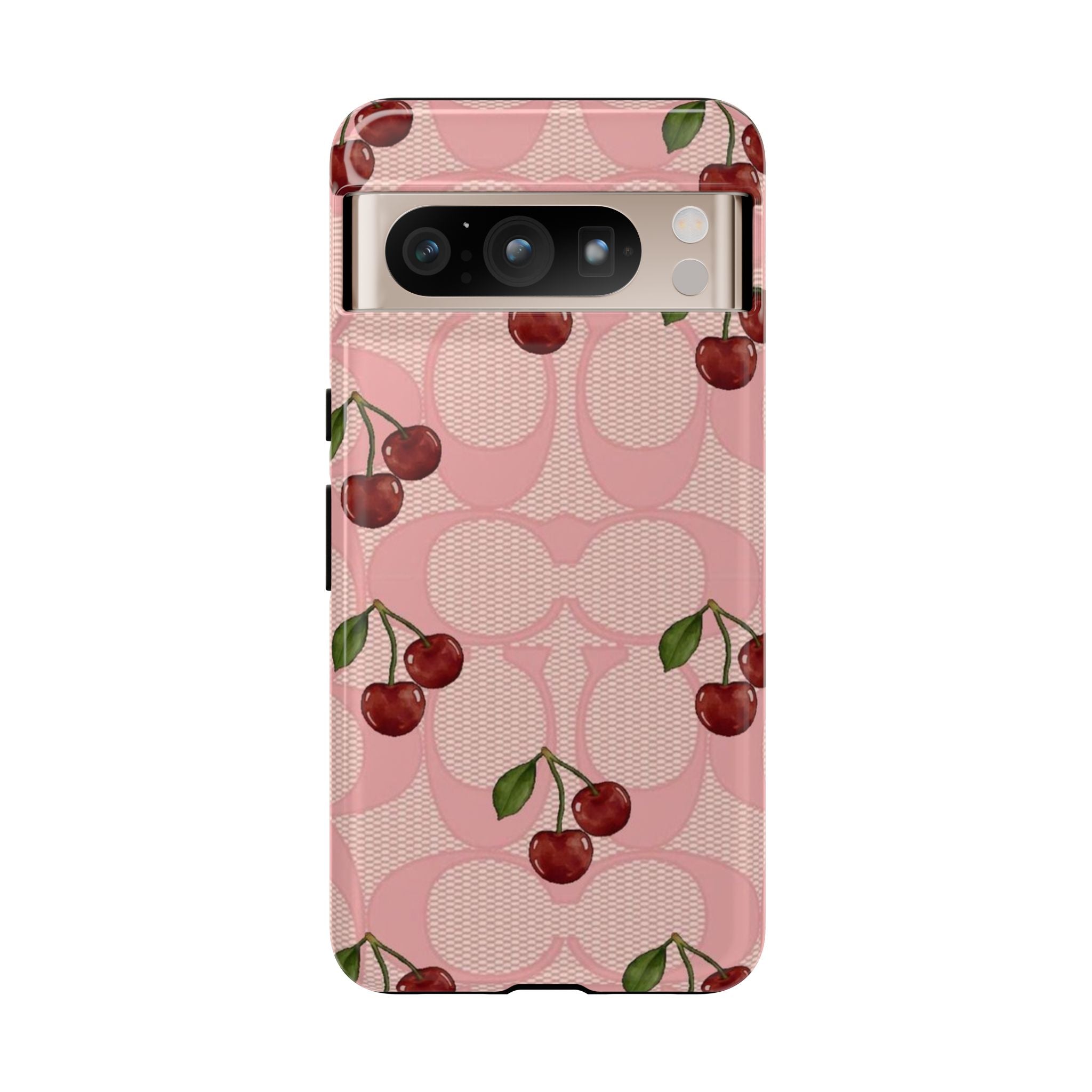 Cherry Pattern Magnetic Clear Impact Case | Phone Cover, Eco-friendly, Gift for Teens, Stylish Protection, Cherry Lovers