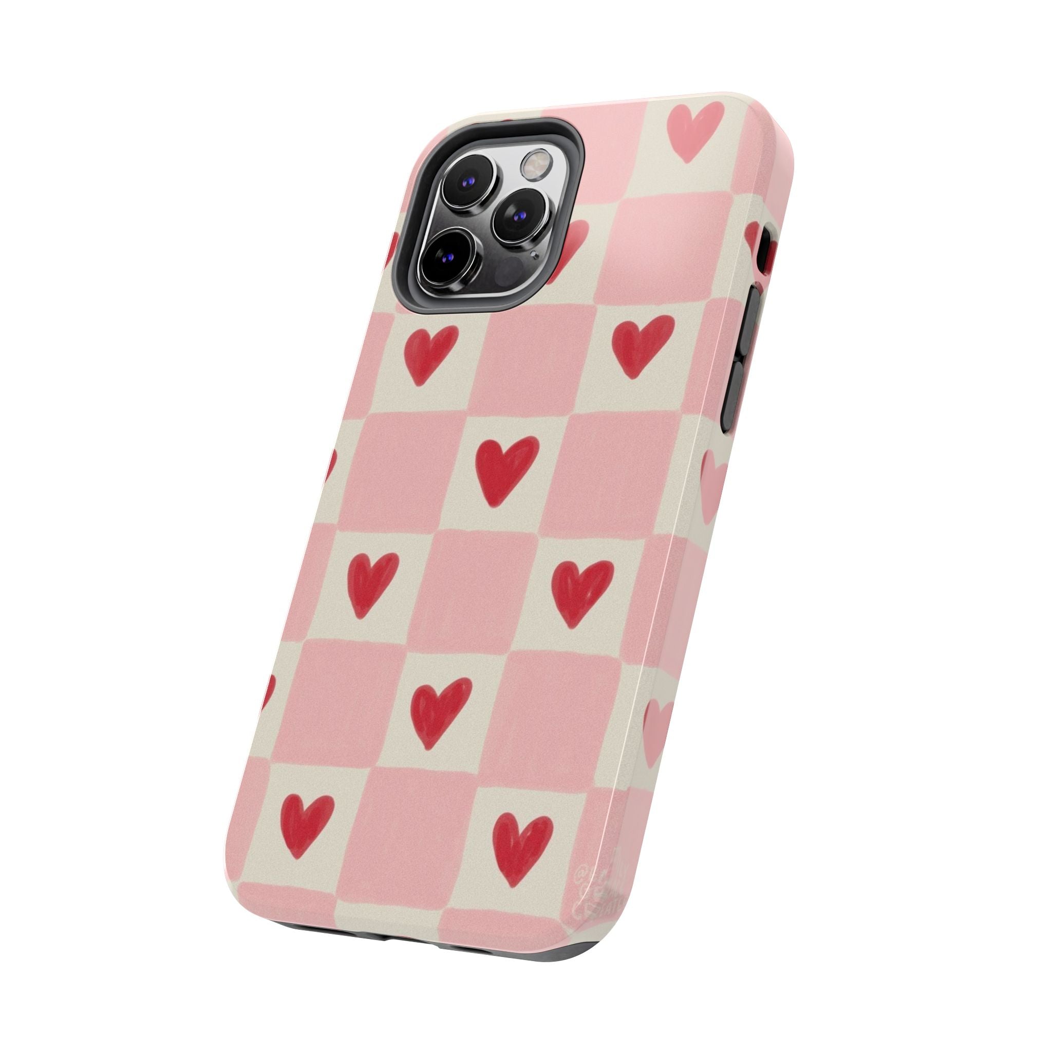 Love-Patterned Tough Phone Case, Heart Design for Essential Protection, Cute Gift for Her, Valentine's Day, Birthday, Everyday Use