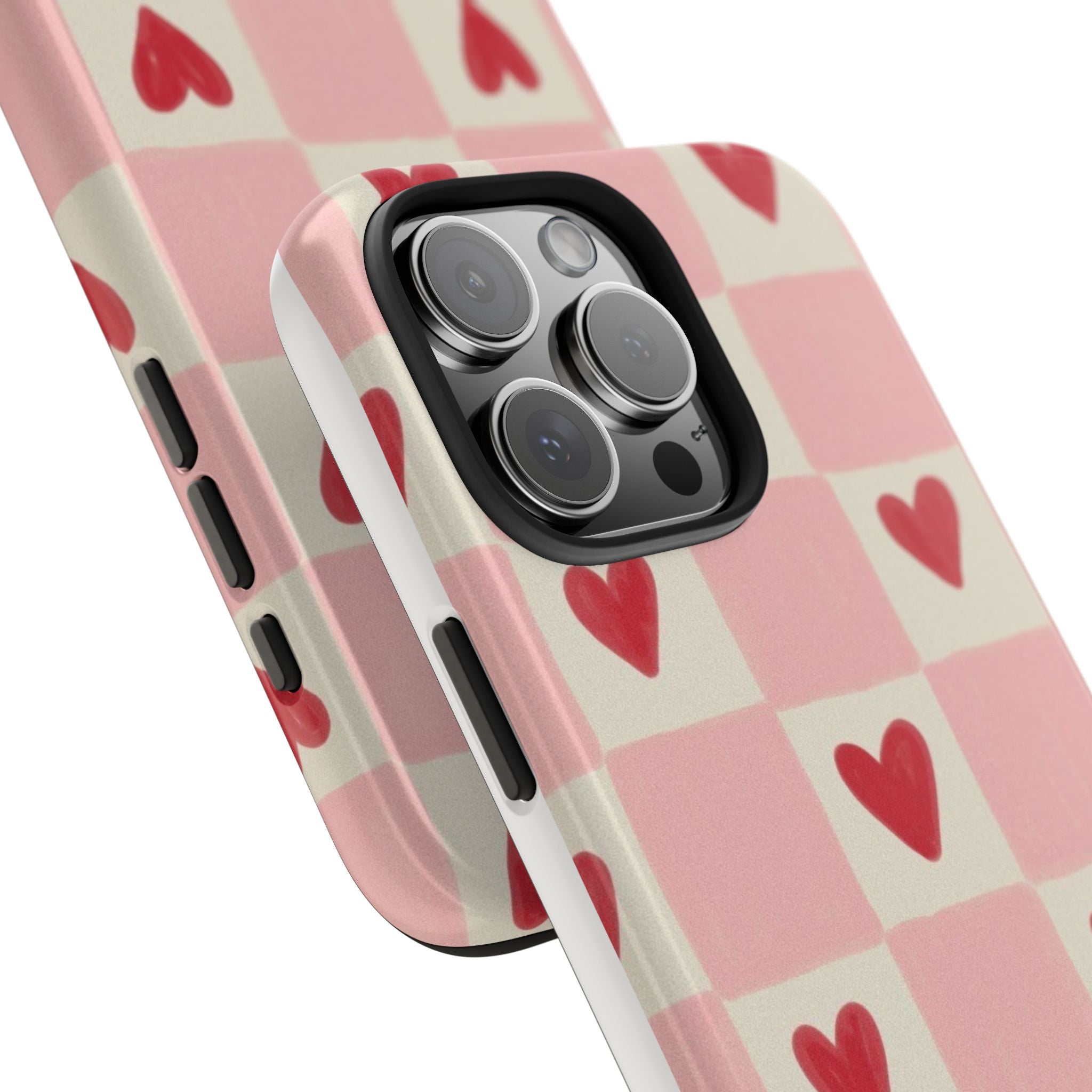 Love-Patterned Tough Phone Case, Heart Design for Essential Protection, Cute Gift for Her, Valentine's Day, Birthday, Everyday Use