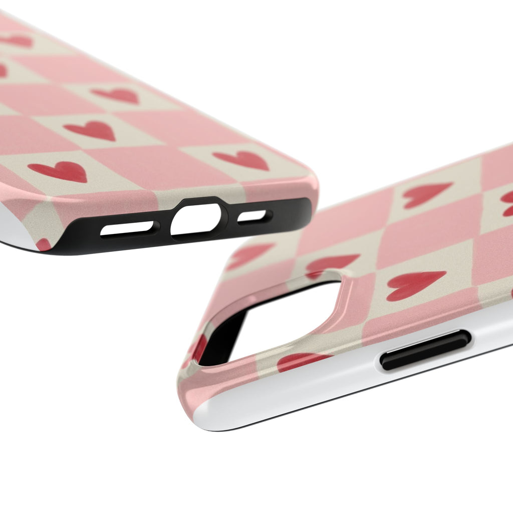 Love-Patterned Tough Phone Case, Heart Design for Essential Protection, Cute Gift for Her, Valentine's Day, Birthday, Everyday Use