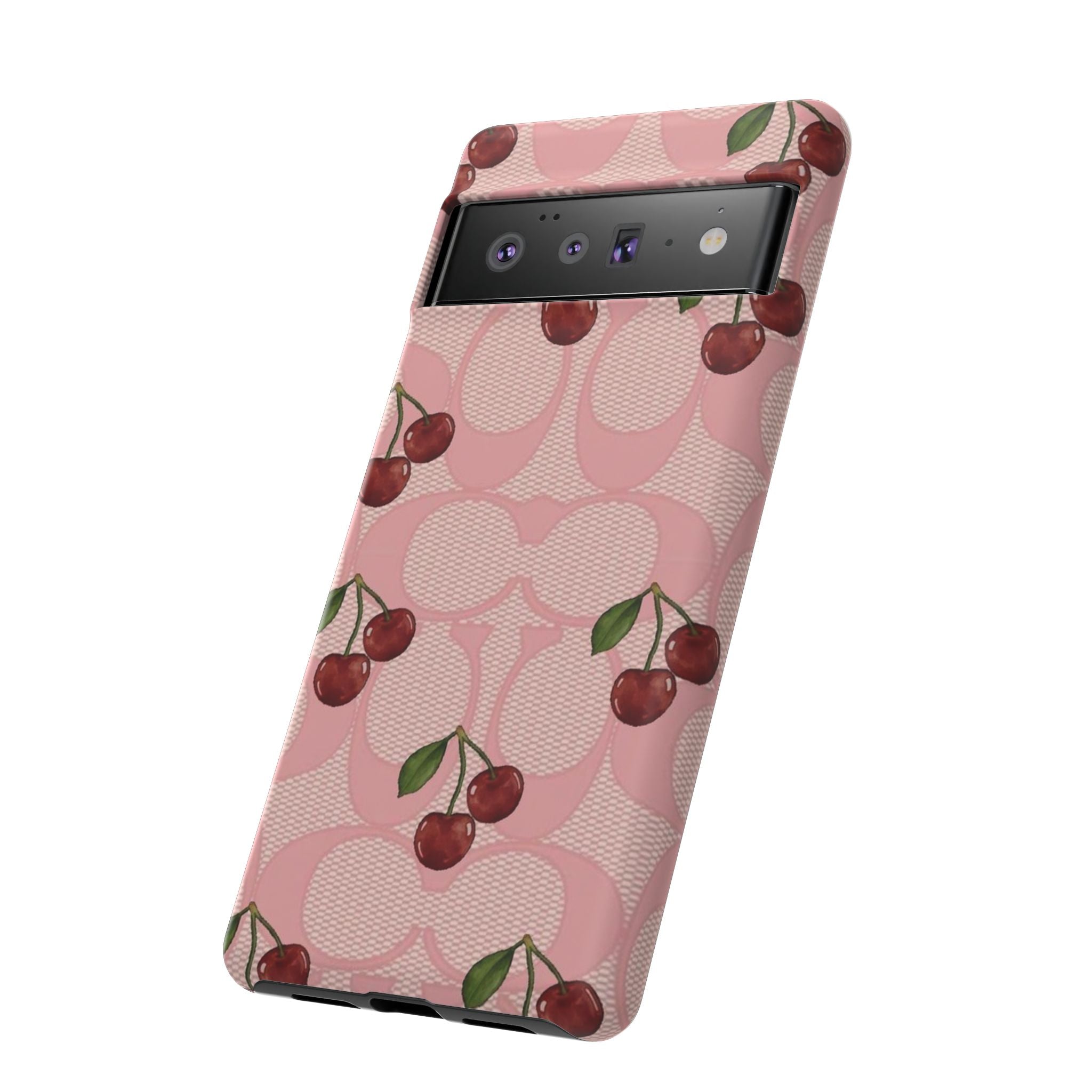 Cherry Pattern Magnetic Clear Impact Case | Phone Cover, Eco-friendly, Gift for Teens, Stylish Protection, Cherry Lovers