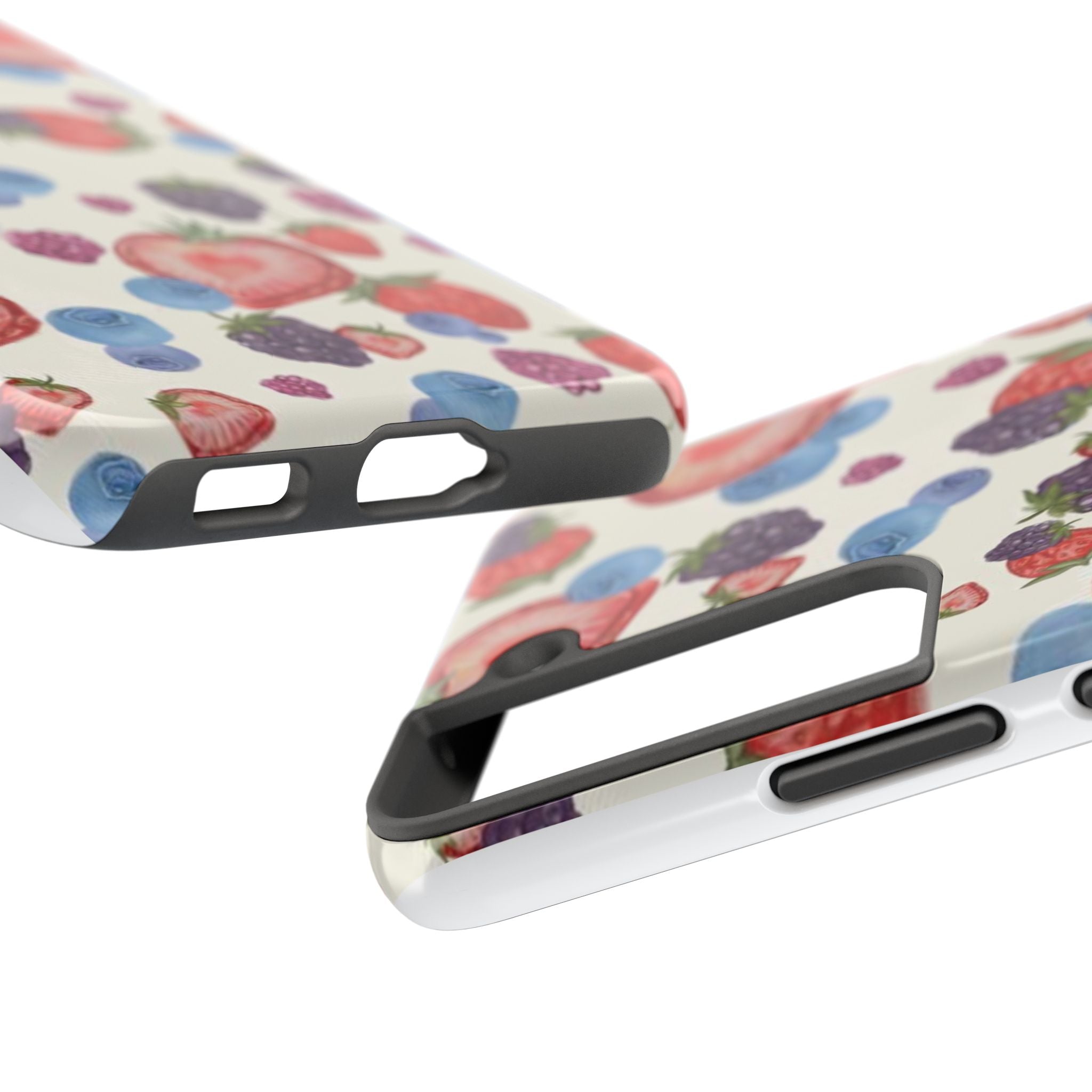 Vibrant Berry Pattern Phone Case | Tough Phone Cases, Floral Phone Cover, Berry Design, Gifts for Her, Summer Accessory