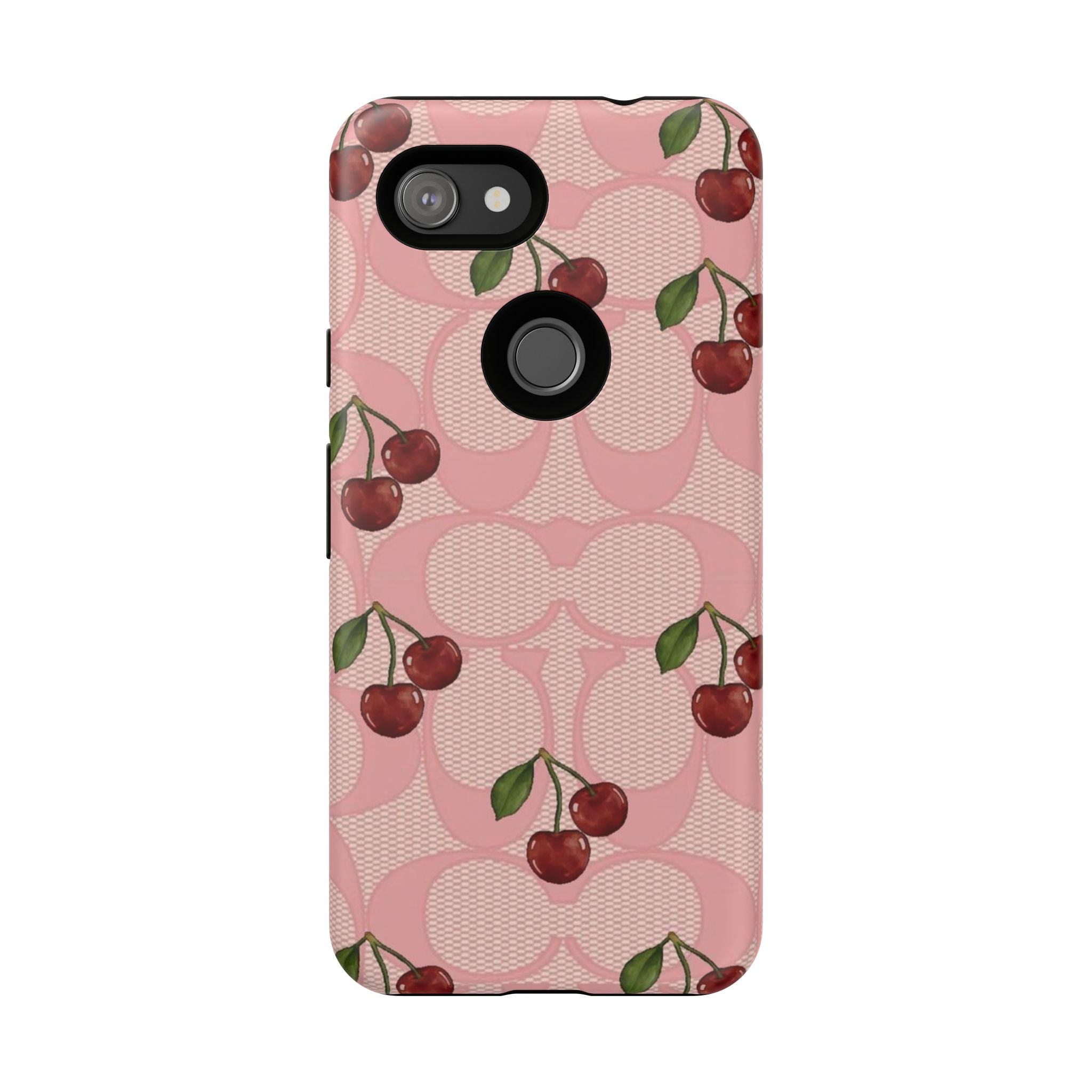Cherry Pattern Magnetic Clear Impact Case | Phone Cover, Eco-friendly, Gift for Teens, Stylish Protection, Cherry Lovers