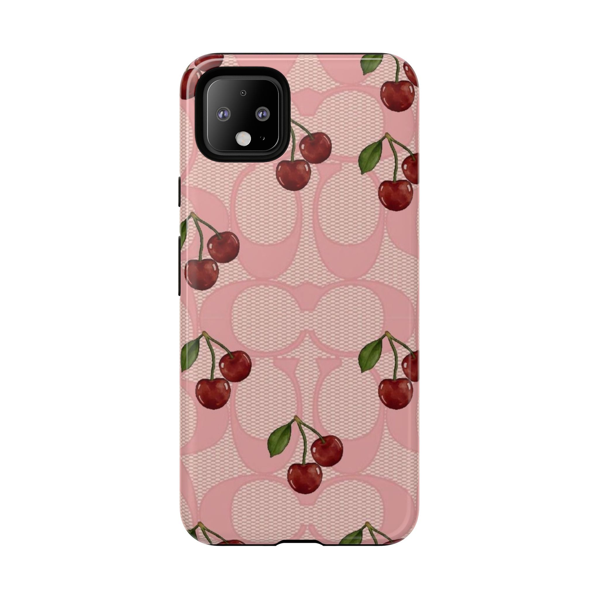 Cherry Pattern Magnetic Clear Impact Case | Phone Cover, Eco-friendly, Gift for Teens, Stylish Protection, Cherry Lovers