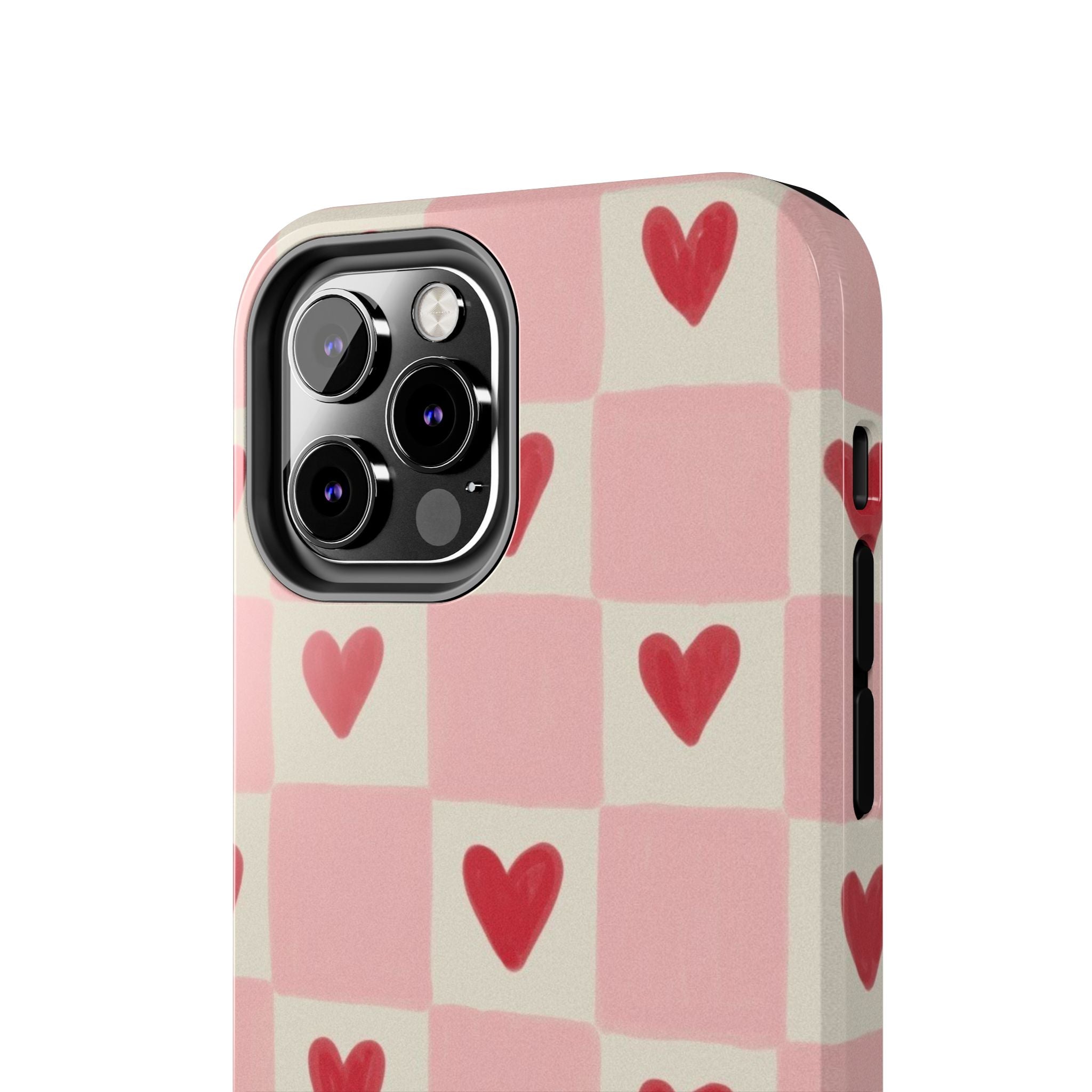 Love-Patterned Tough Phone Case, Heart Design for Essential Protection, Cute Gift for Her, Valentine's Day, Birthday, Everyday Use