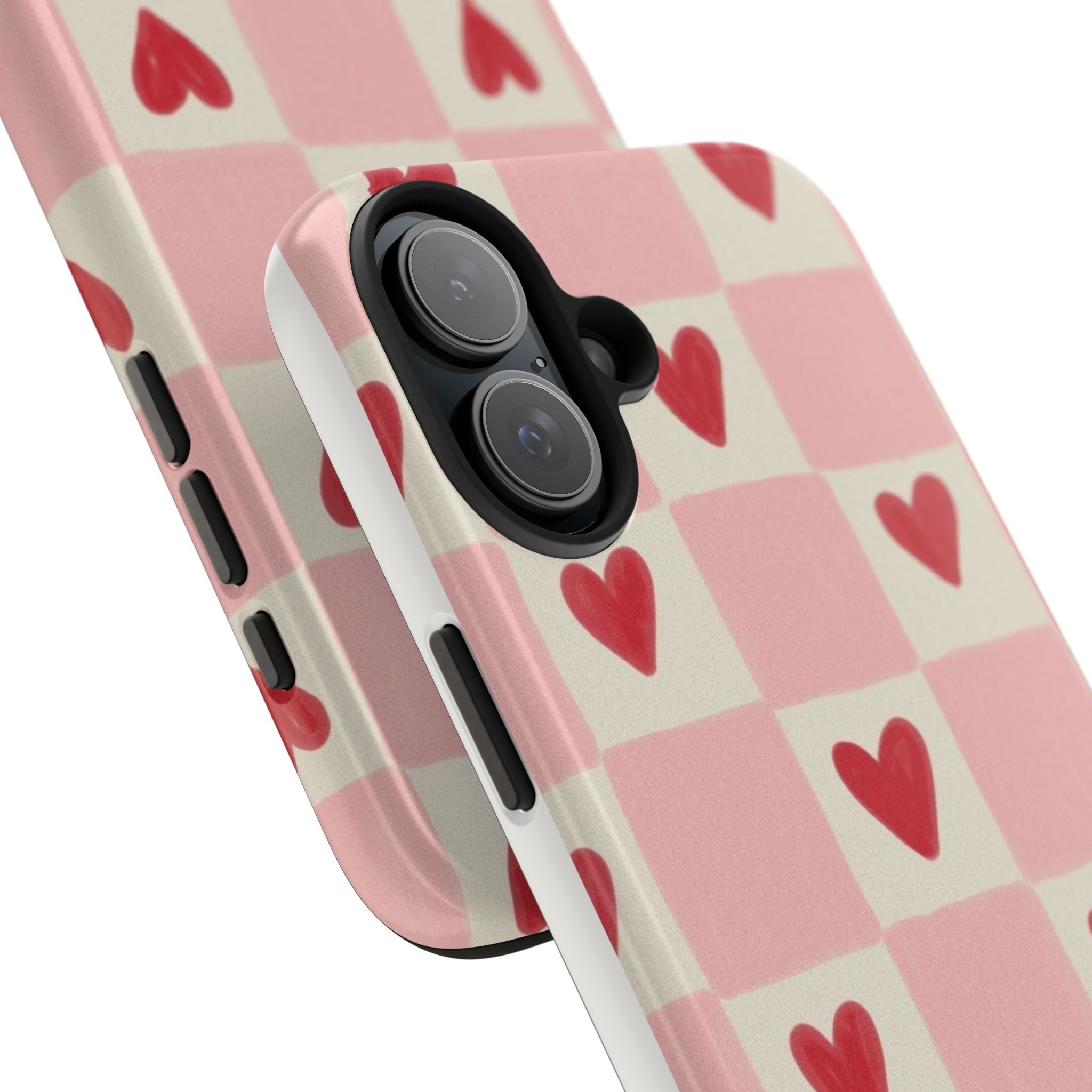 Love-Patterned Tough Phone Case, Heart Design for Essential Protection, Cute Gift for Her, Valentine's Day, Birthday, Everyday Use