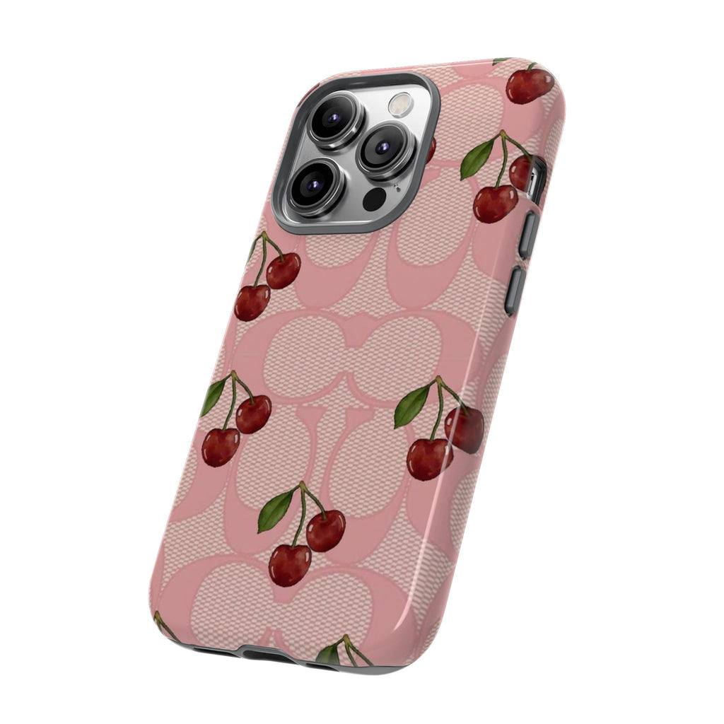 Cherry Pattern Magnetic Clear Impact Case | Phone Cover, Eco-friendly, Gift for Teens, Stylish Protection, Cherry Lovers