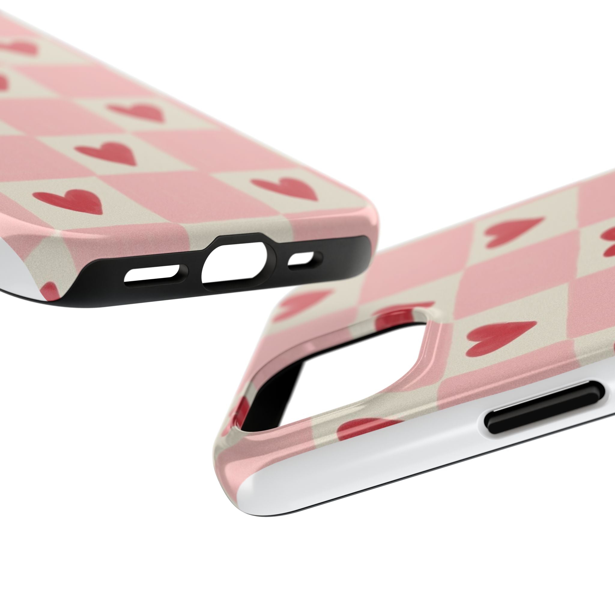 Love-Patterned Tough Phone Case, Heart Design for Essential Protection, Cute Gift for Her, Valentine's Day, Birthday, Everyday Use