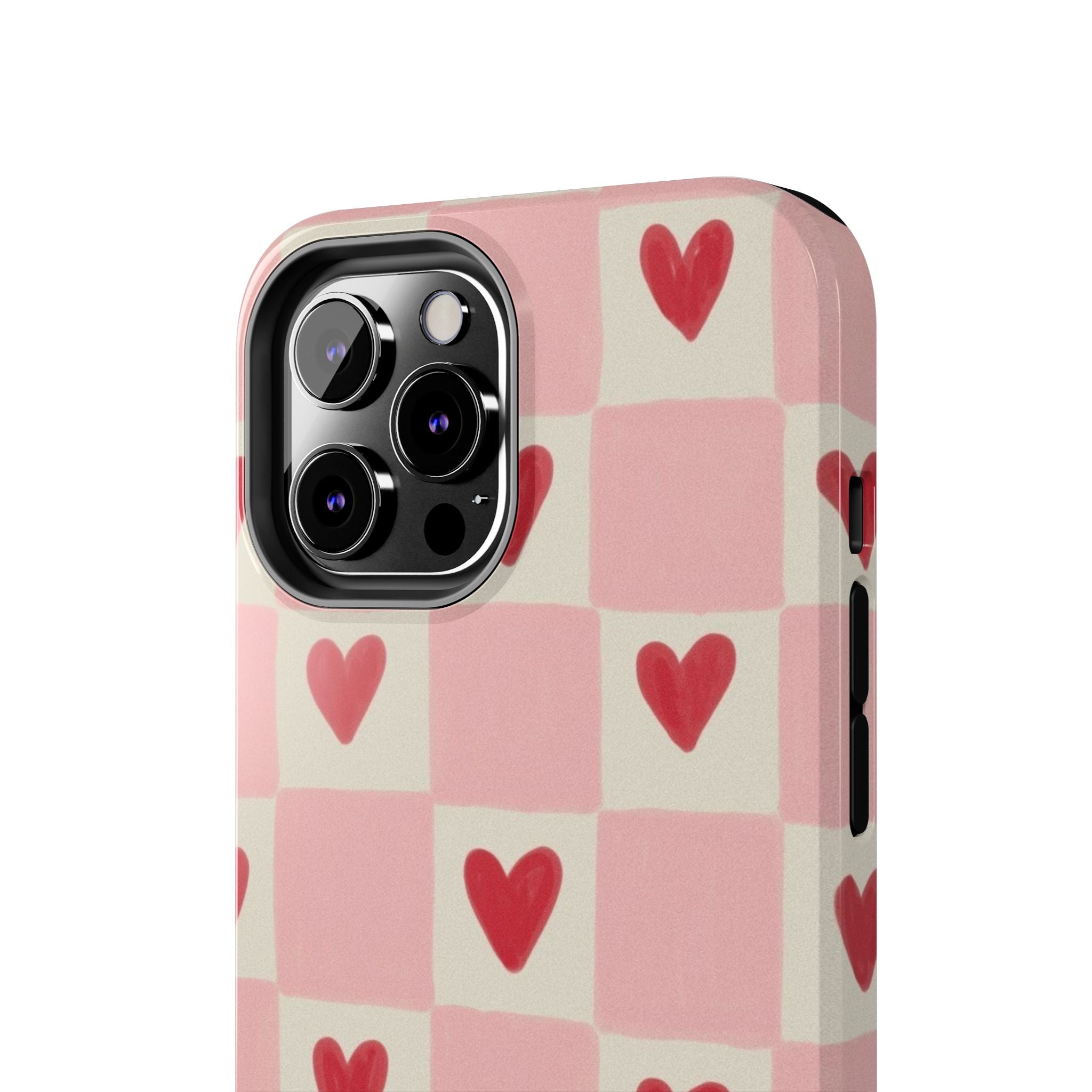 Love-Patterned Tough Phone Case, Heart Design for Essential Protection, Cute Gift for Her, Valentine's Day, Birthday, Everyday Use