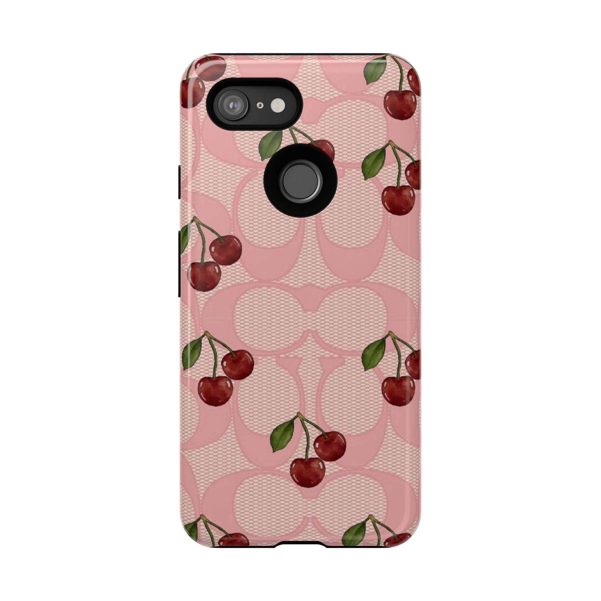 Cherry Pattern Magnetic Clear Impact Case | Phone Cover, Eco-friendly, Gift for Teens, Stylish Protection, Cherry Lovers