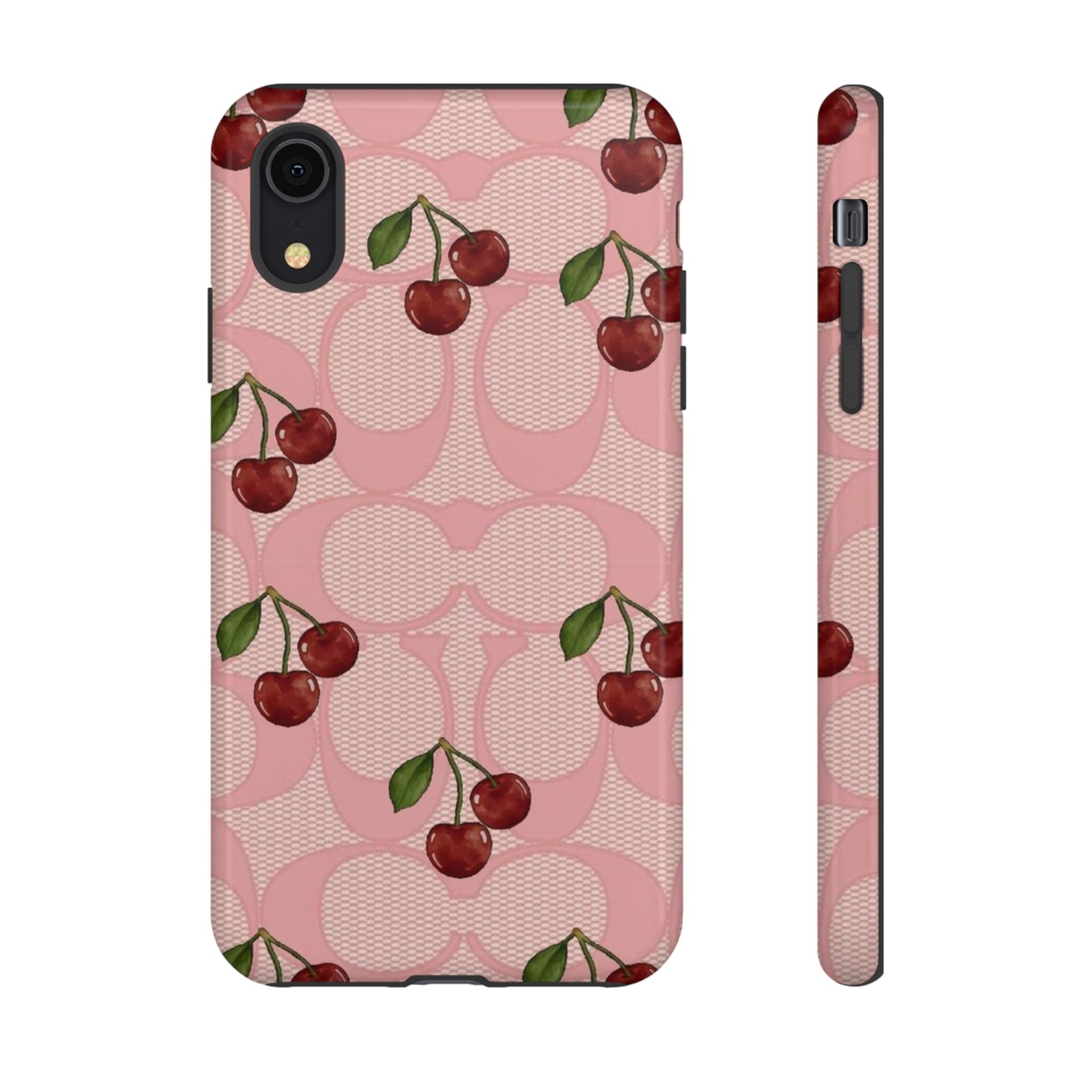 Cherry Pattern Magnetic Clear Impact Case | Phone Cover, Eco-friendly, Gift for Teens, Stylish Protection, Cherry Lovers