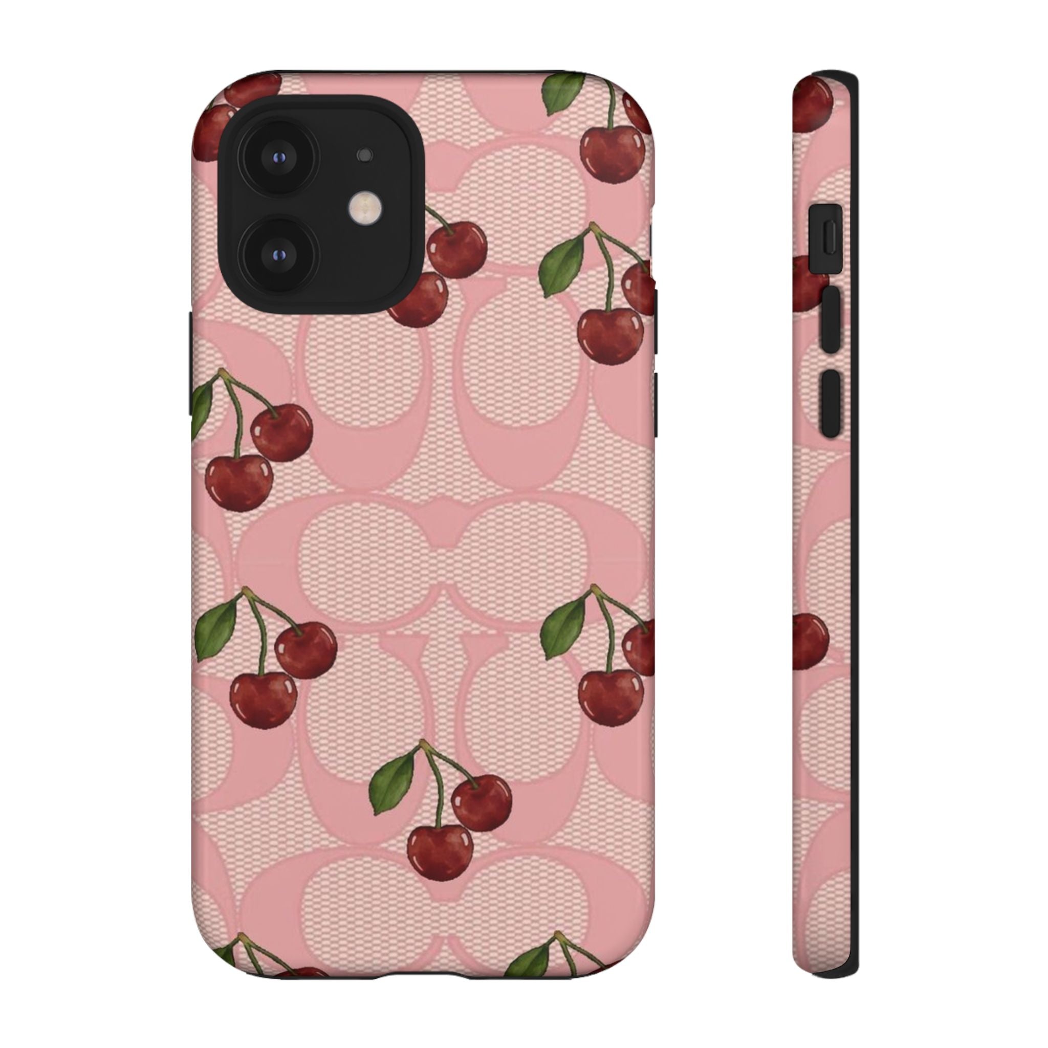 Cherry Pattern Magnetic Clear Impact Case | Phone Cover, Eco-friendly, Gift for Teens, Stylish Protection, Cherry Lovers