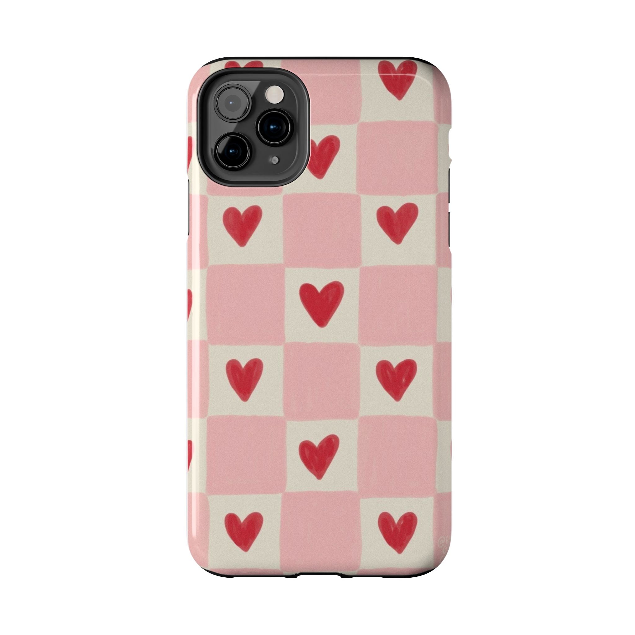 Love-Patterned Tough Phone Case, Heart Design for Essential Protection, Cute Gift for Her, Valentine's Day, Birthday, Everyday Use
