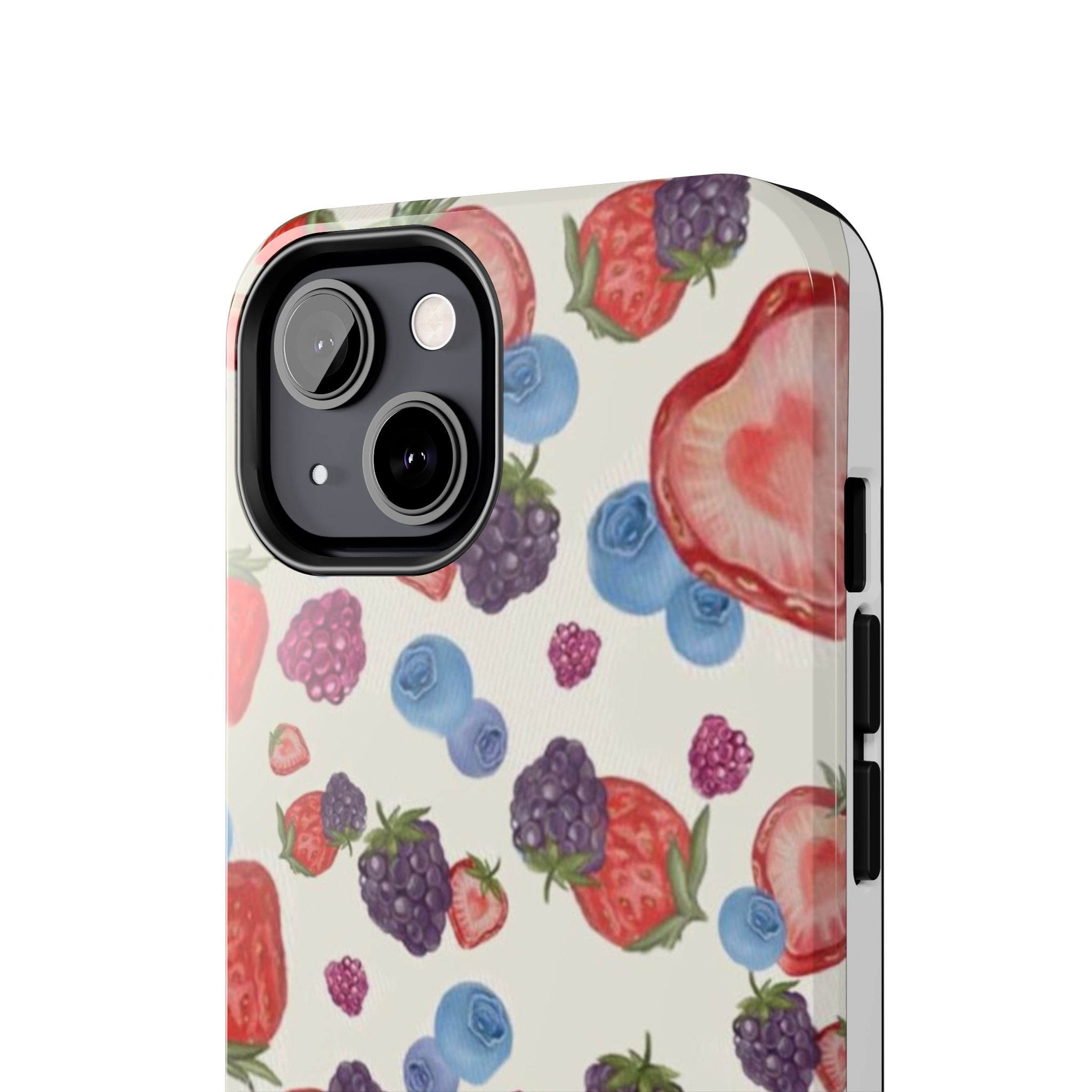 Vibrant Berry Pattern Phone Case | Tough Phone Cases, Floral Phone Cover, Berry Design, Gifts for Her, Summer Accessory