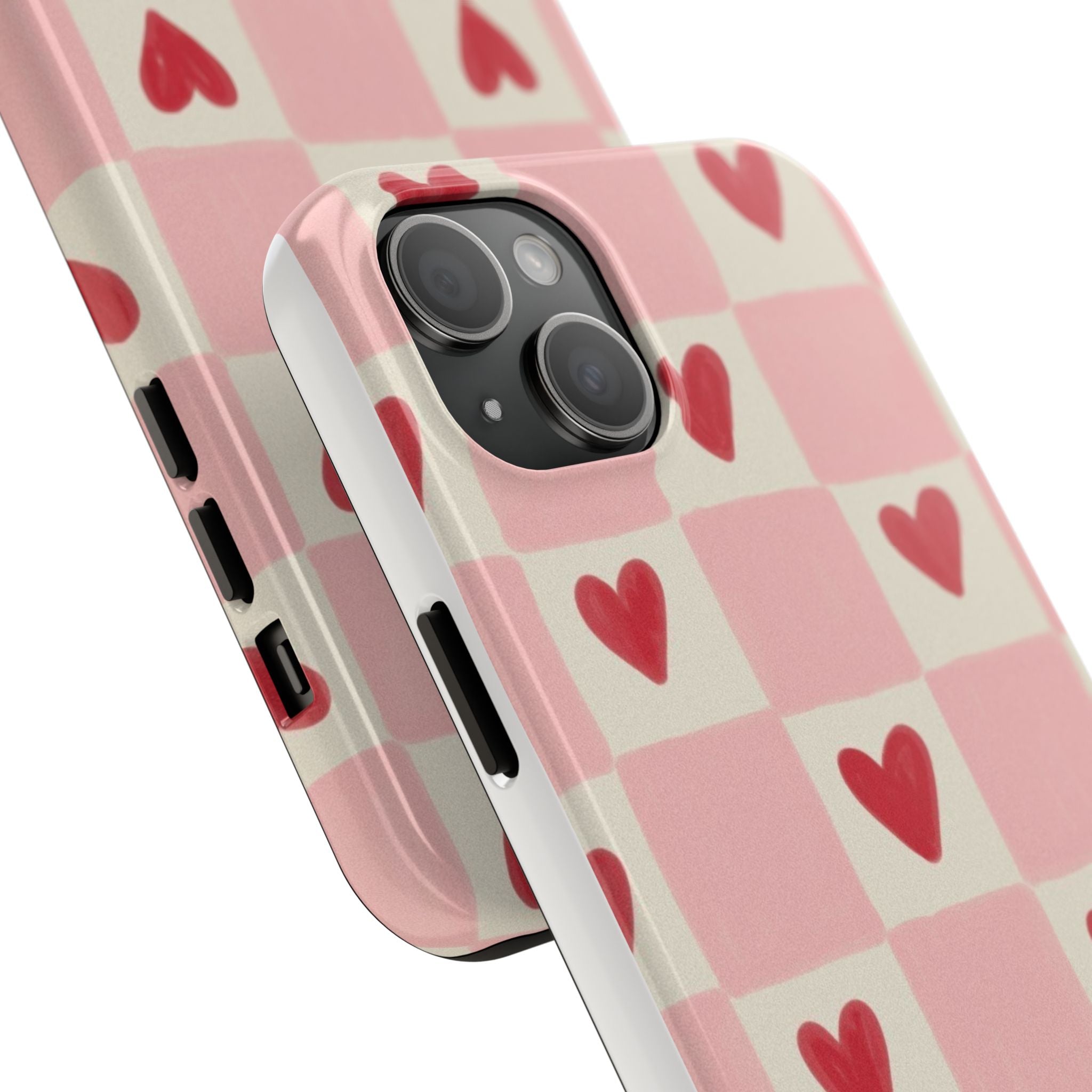 Love-Patterned Tough Phone Case, Heart Design for Essential Protection, Cute Gift for Her, Valentine's Day, Birthday, Everyday Use