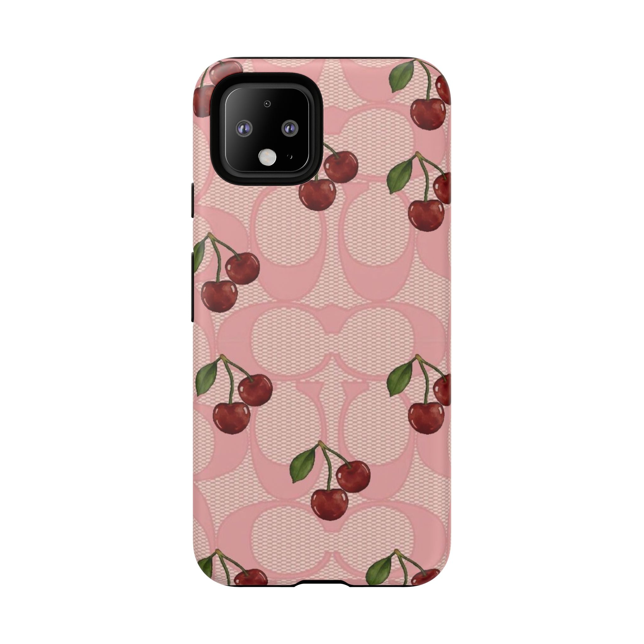 Cherry Pattern Magnetic Clear Impact Case | Phone Cover, Eco-friendly, Gift for Teens, Stylish Protection, Cherry Lovers