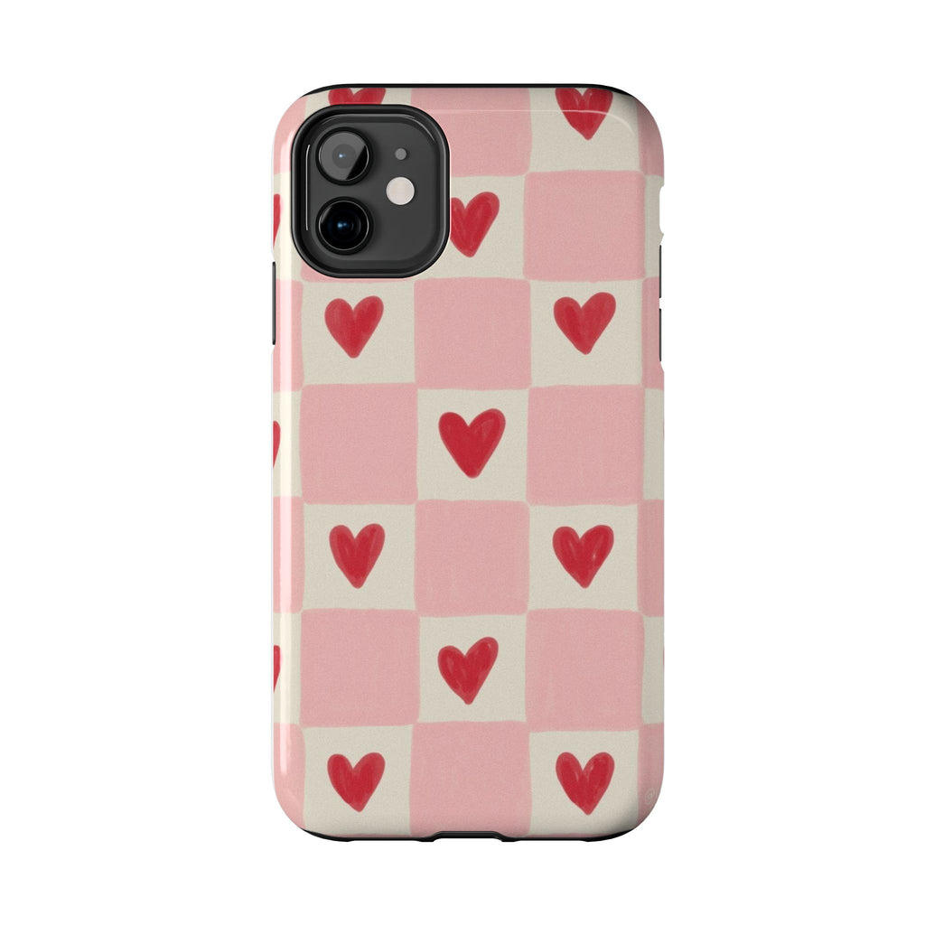 Love-Patterned Tough Phone Case, Heart Design for Essential Protection, Cute Gift for Her, Valentine's Day, Birthday, Everyday Use