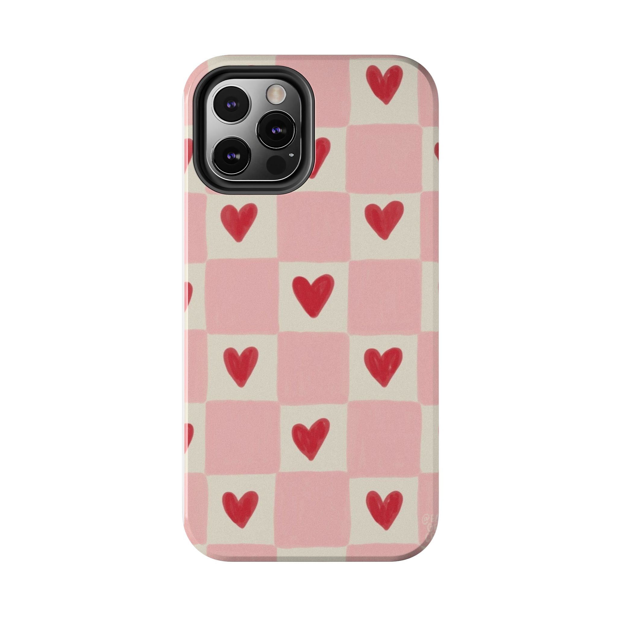 Love-Patterned Tough Phone Case, Heart Design for Essential Protection, Cute Gift for Her, Valentine's Day, Birthday, Everyday Use