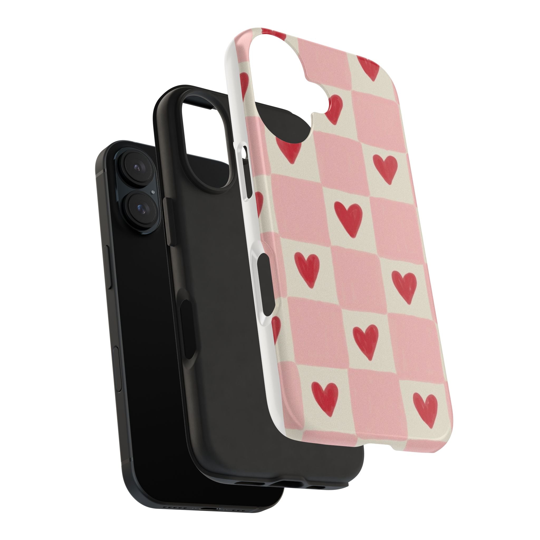 Love-Patterned Tough Phone Case, Heart Design for Essential Protection, Cute Gift for Her, Valentine's Day, Birthday, Everyday Use