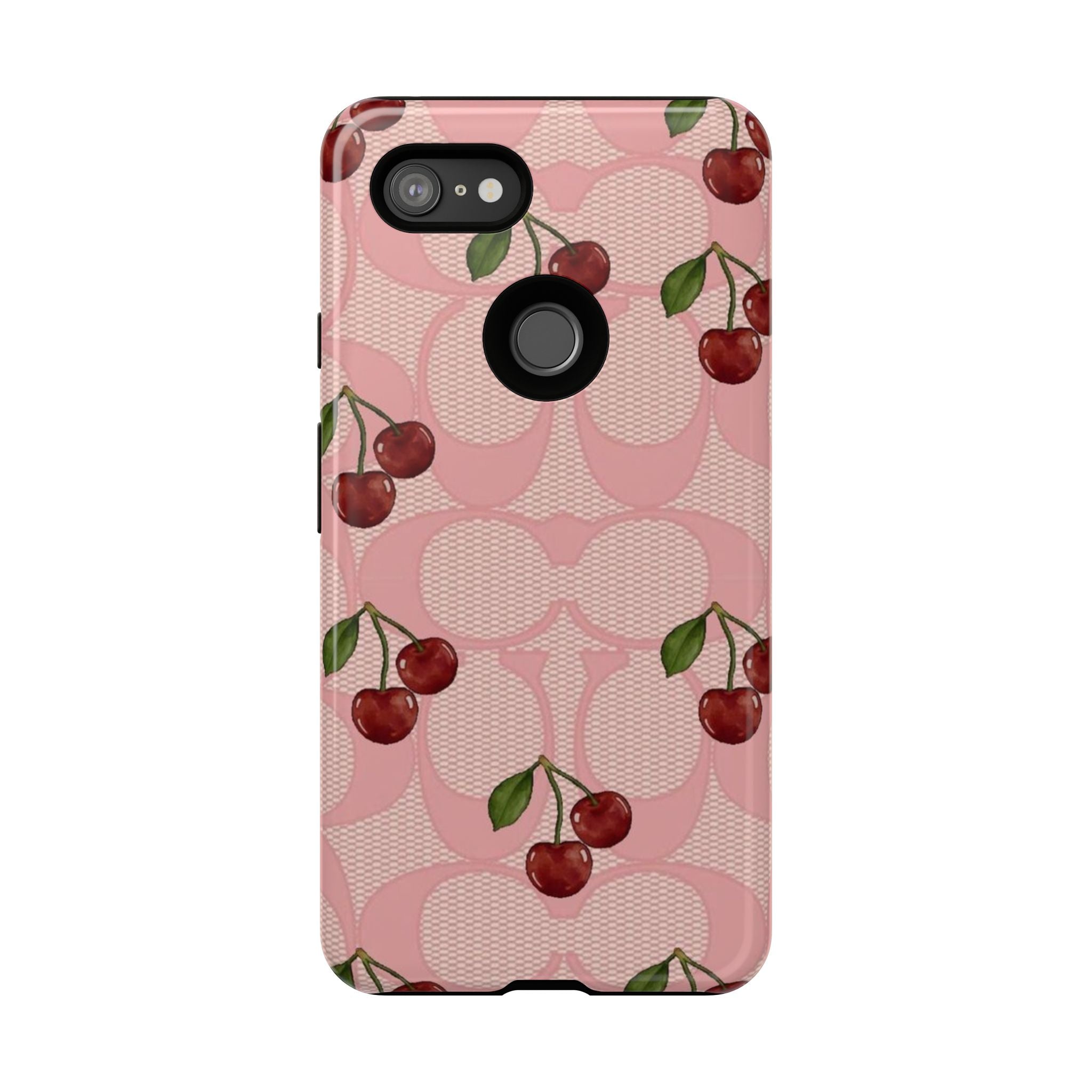 Cherry Pattern Magnetic Clear Impact Case | Phone Cover, Eco-friendly, Gift for Teens, Stylish Protection, Cherry Lovers